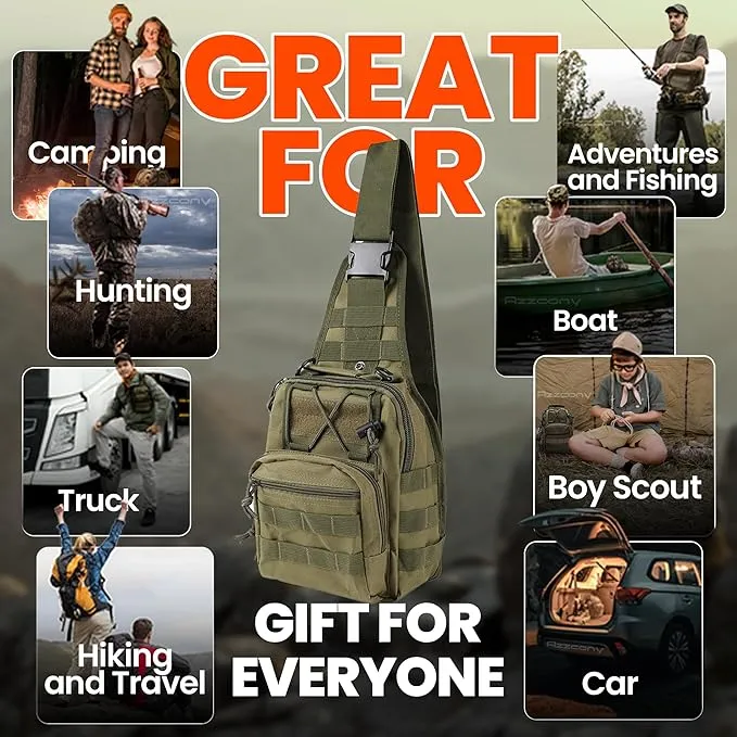 Emergency Survival & First Aid Kit & Tourniquet - 250 PCS Go Bugout Bag Survival Gears with Compass Flashlight Shovel - Tactical Military Grade EDC Backpack for Outdoor Camping Scout