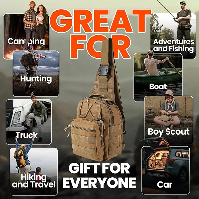 Emergency Survival & First Aid Kit & Tourniquet - 250 PCS Go Bugout Bag Survival Gears with Compass Flashlight Shovel - Tactical Military Grade EDC Backpack for Outdoor Camping Scout
