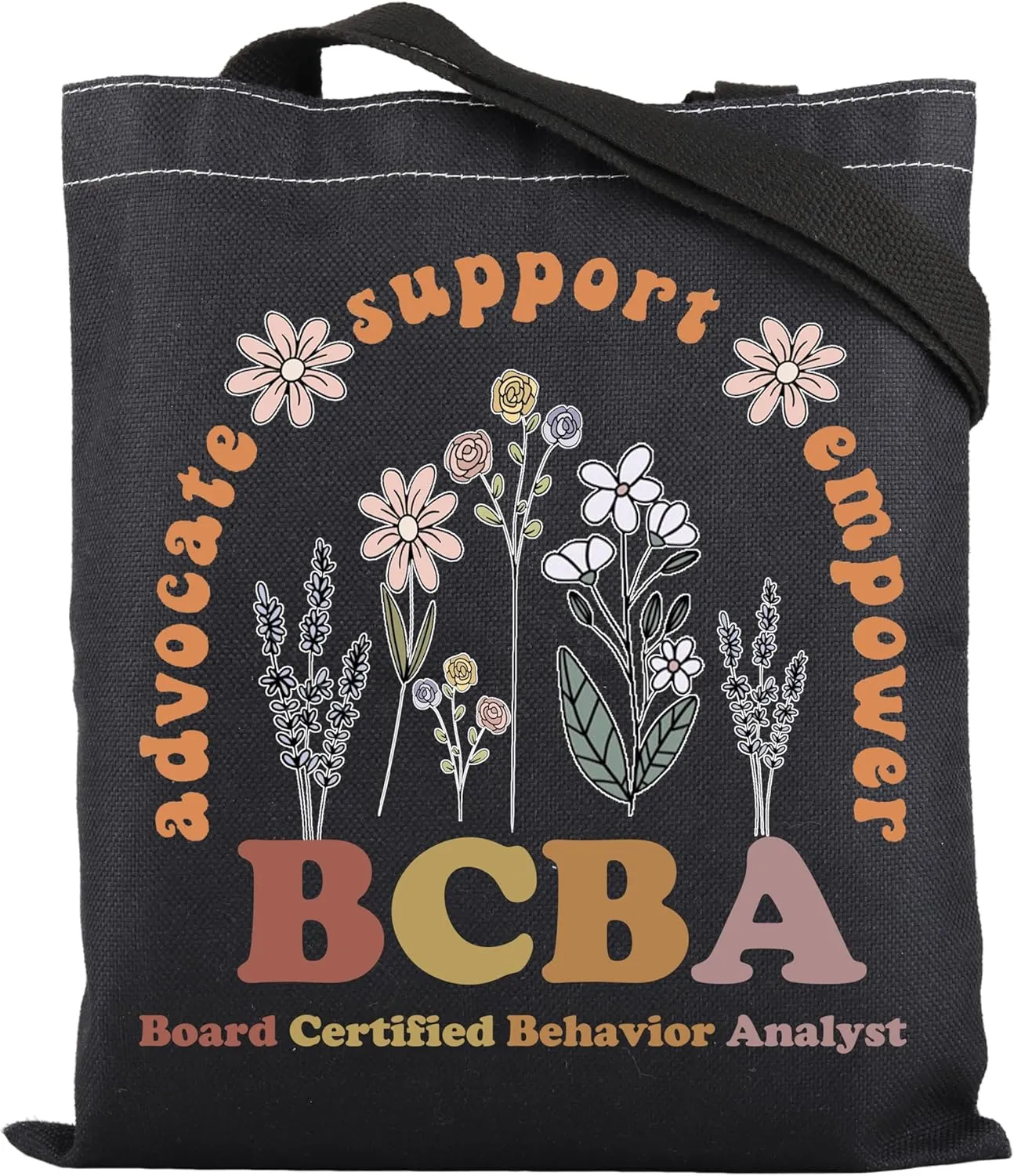 ENSIANTH BCBA Tote Bag - Board Certified Behavior Analyst & Therapist Gift - Special Education Teacher Gift