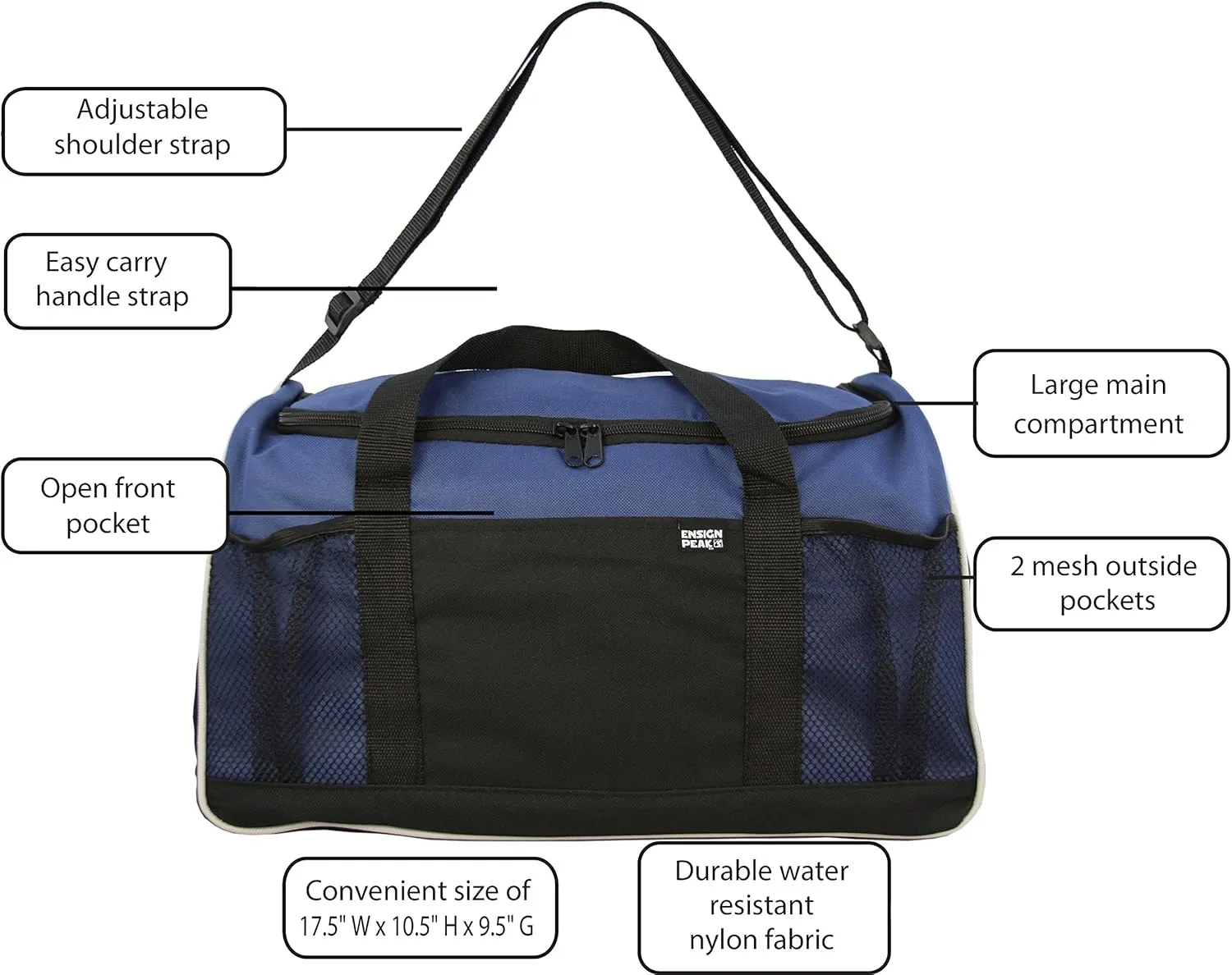 Ensign Peak Everyday Duffel Bag, Navy
