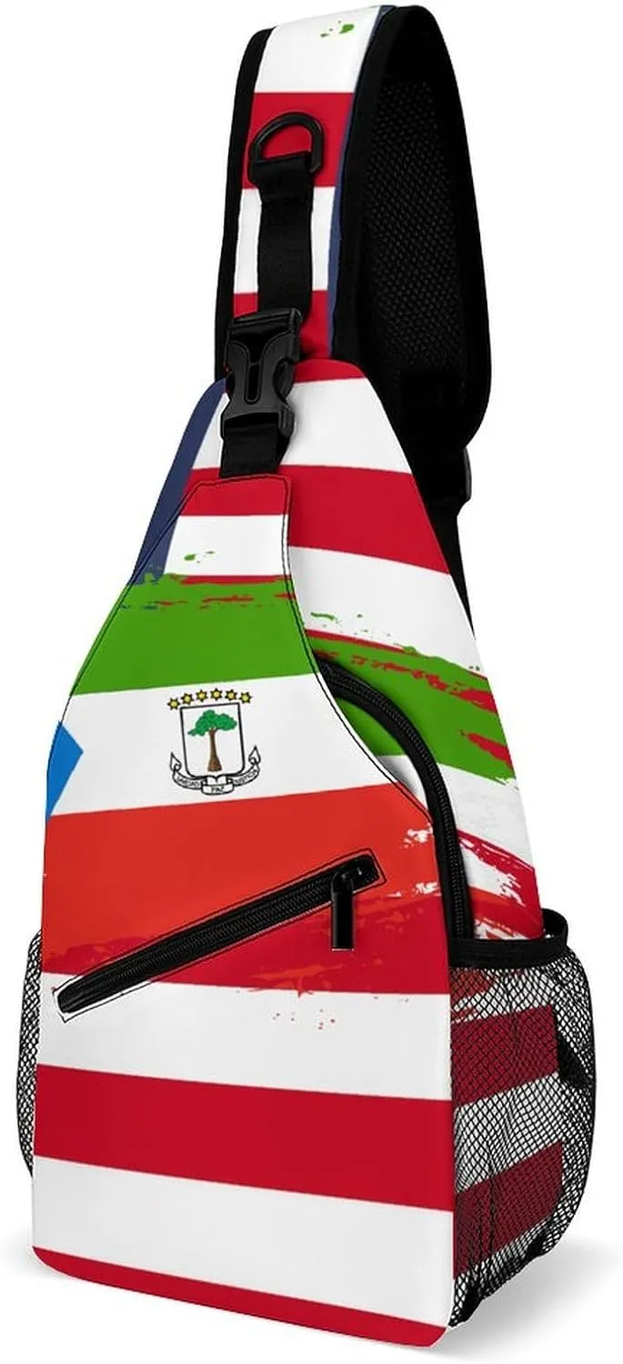 Eritrea Flag Hand Drawn Sling Bag Crossbody Chest Bag Shoulder Bag For Travel Hiking Cycling Camping