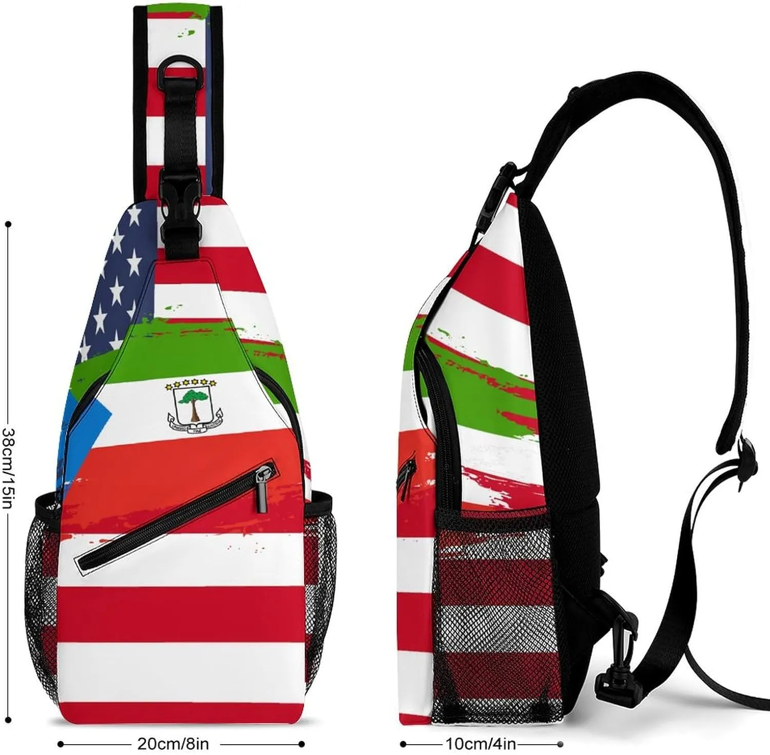 Eritrea Flag Hand Drawn Sling Bag Crossbody Chest Bag Shoulder Bag For Travel Hiking Cycling Camping