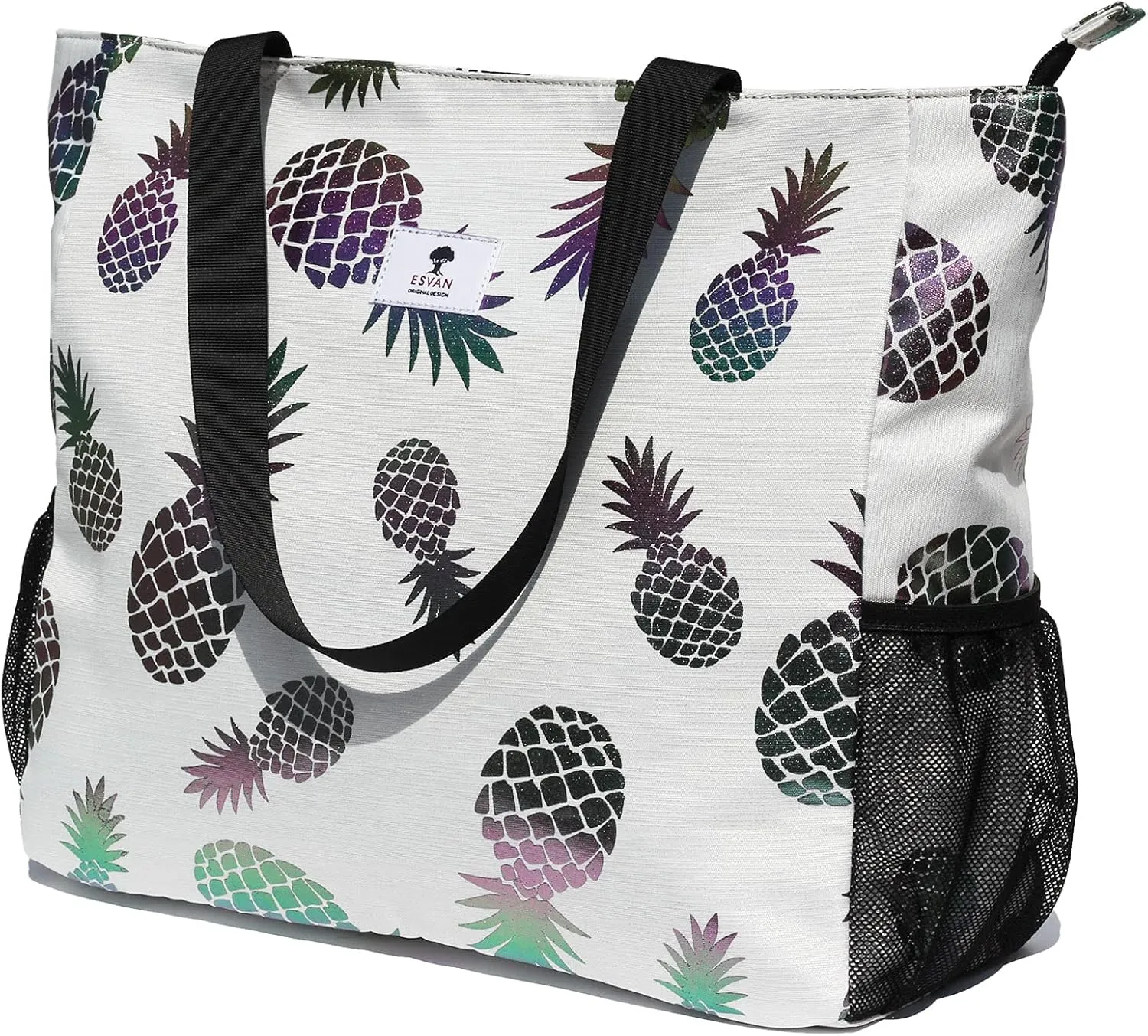 ESVAN LARGE BEACH BAG Water Resistant Lightweight 20 inch Women Oversize Tote Bag for Gym Beach Travel Pool Yoga Nurse