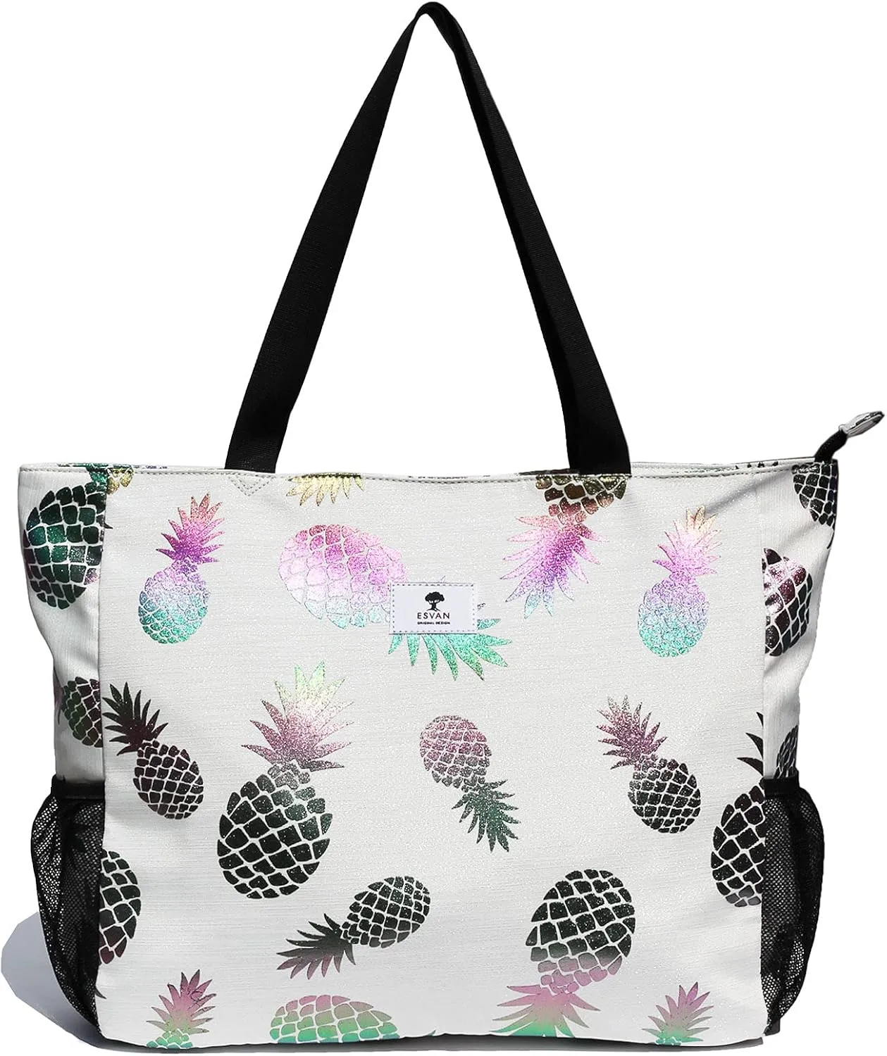 ESVAN LARGE BEACH BAG Water Resistant Lightweight 20 inch Women Oversize Tote Bag for Gym Beach Travel Pool Yoga Nurse
