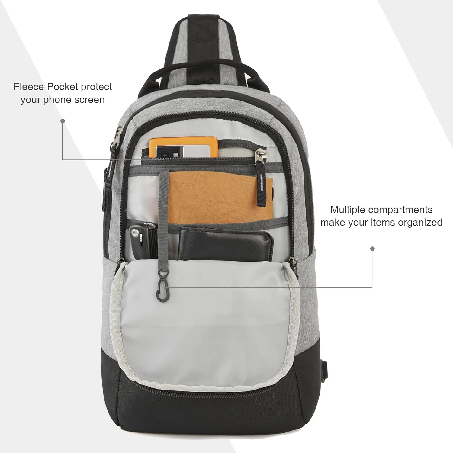 EVER ADVANCED Crossbody Bag for Women Shoulder Sling Bag for Men, Small One Strap Backpack Lightweight Cross Body Bags