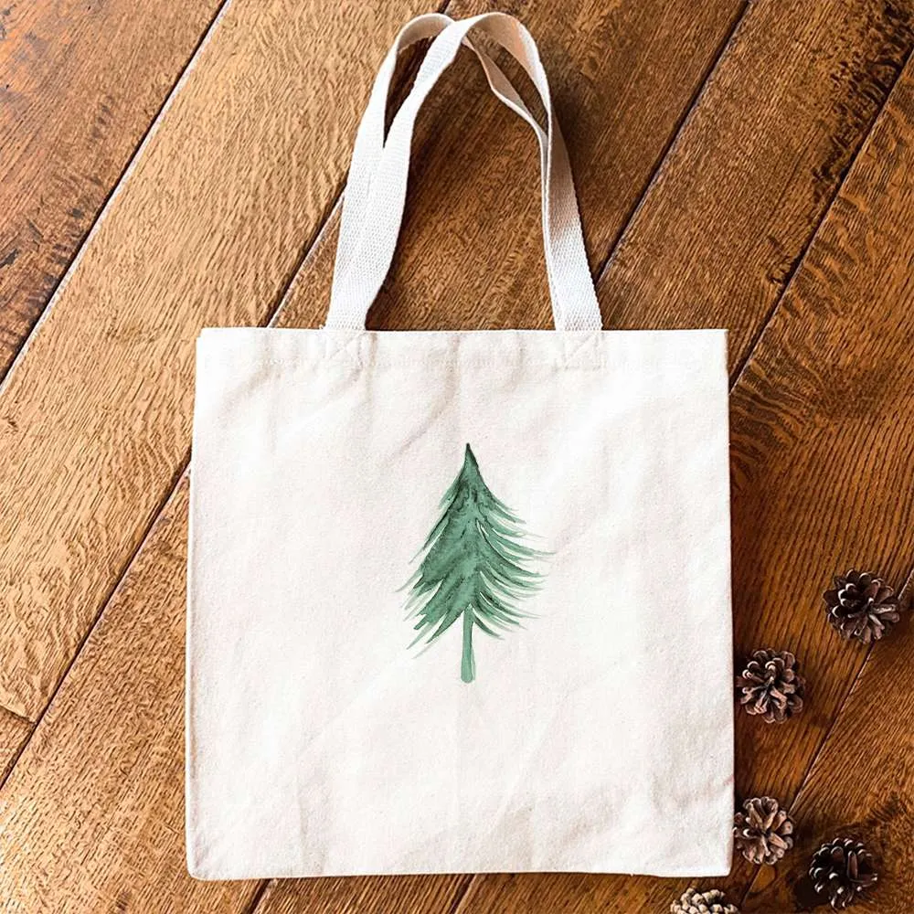 Evergreen Tree - Custom Canvas Tote Bag