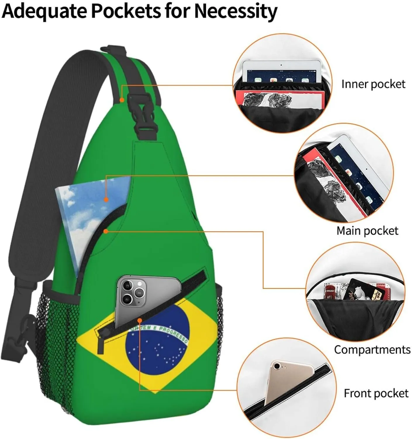 Faith Family Freedom Christian Vintage Usa Flag Sling Bag Chest Bags Casual Crossbody Bag Travel Shoulder Backpack