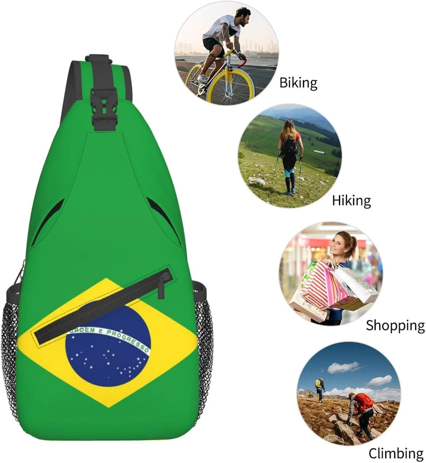 Faith Family Freedom Christian Vintage Usa Flag Sling Bag Chest Bags Casual Crossbody Bag Travel Shoulder Backpack