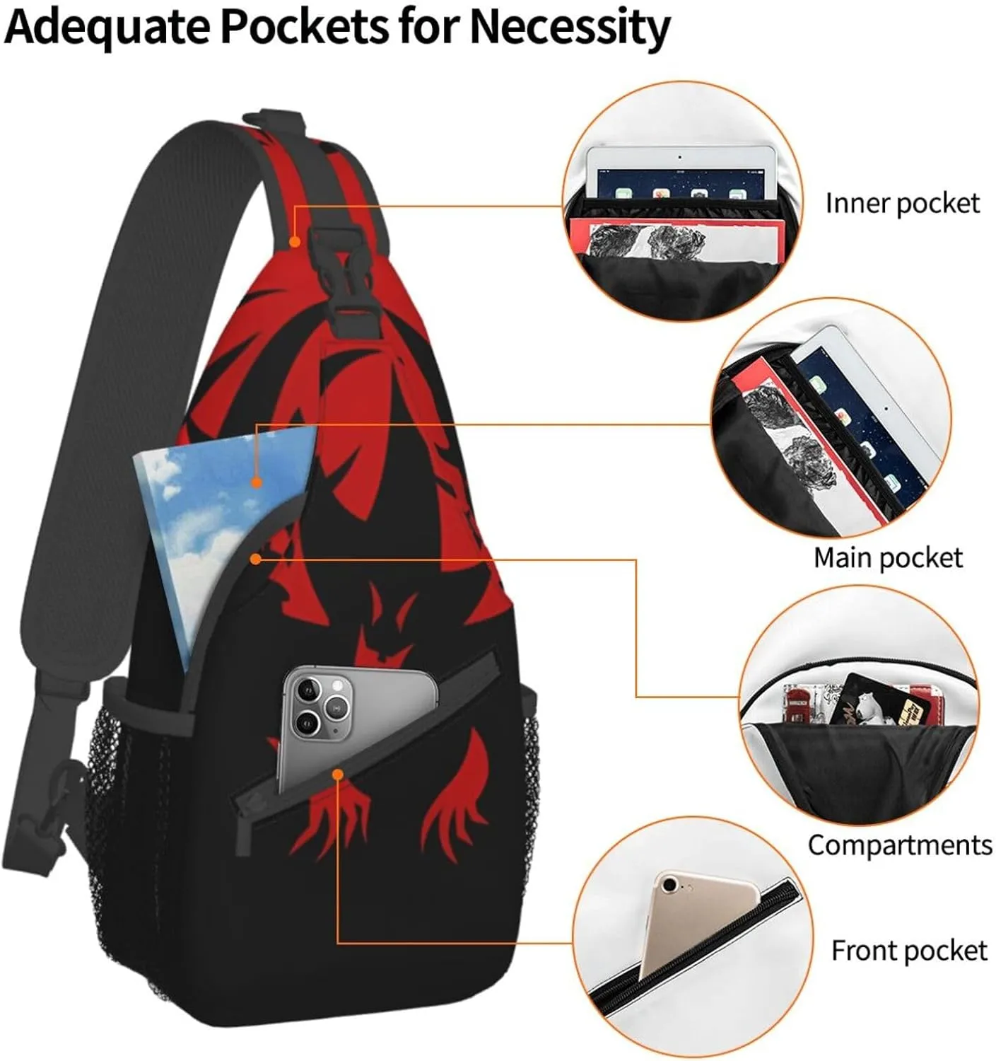 Fashion Chest Sling Bag For Women Men Adjustable Strap Crossbody Shoulder Backpack Hiking Travel Fashion Unisex Daypack