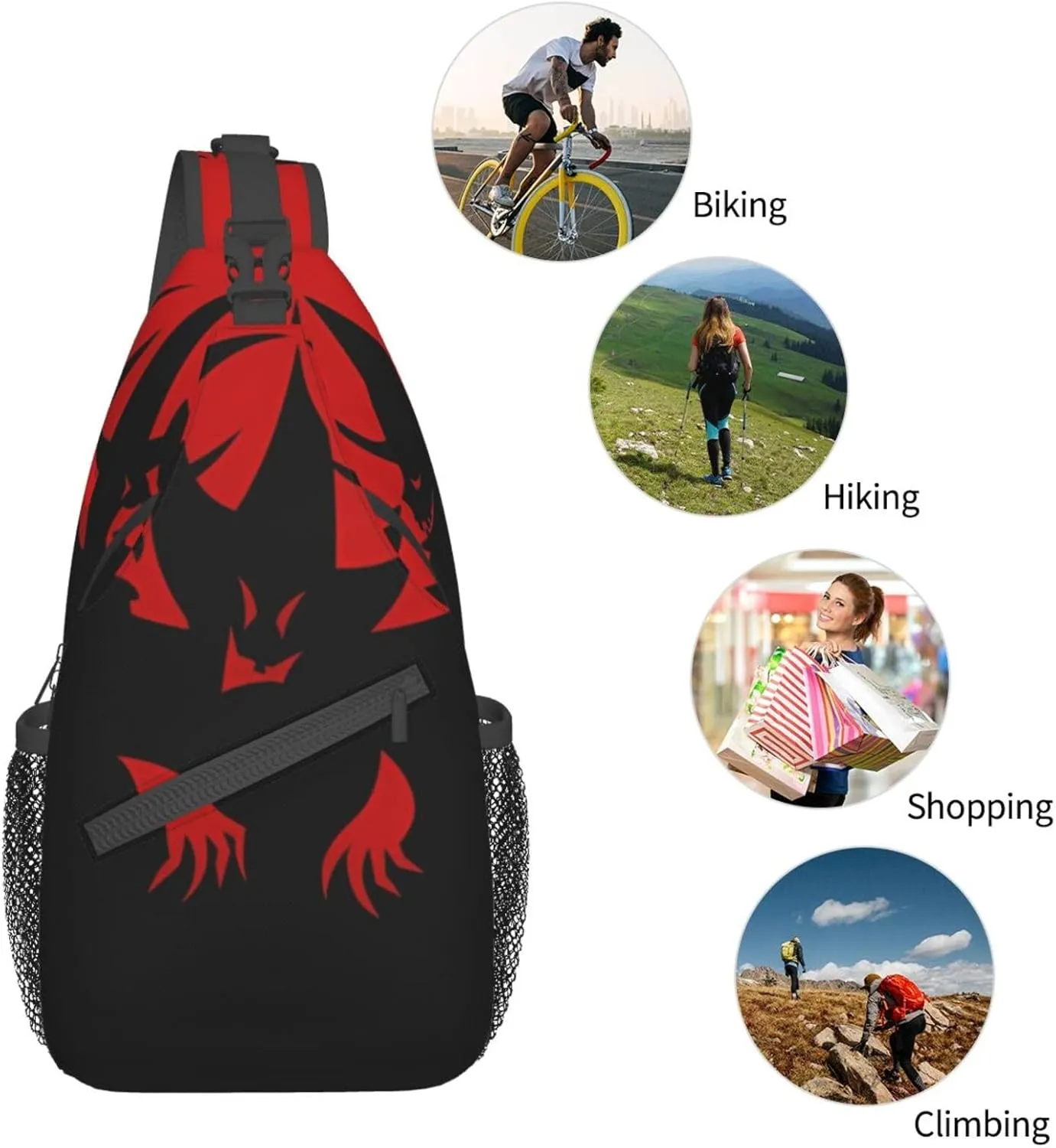 Fashion Chest Sling Bag For Women Men Adjustable Strap Crossbody Shoulder Backpack Hiking Travel Fashion Unisex Daypack