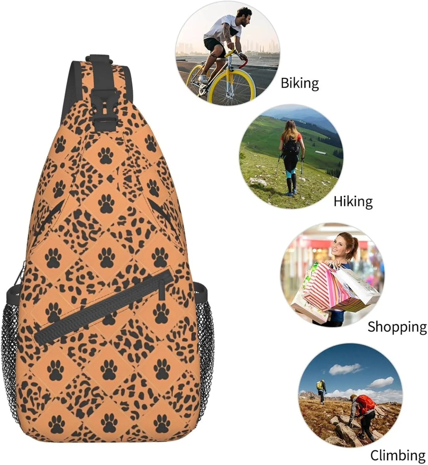 Fashion Chest Sling Bag For Women Men Adjustable Strap Crossbody Shoulder Backpack Hiking Travel Gym Unisex Daypack