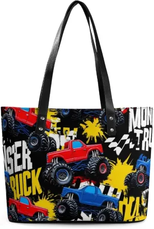Fashion Leather Tote Bag Travel Work Daily Essentials Handbag Unisex Handbag