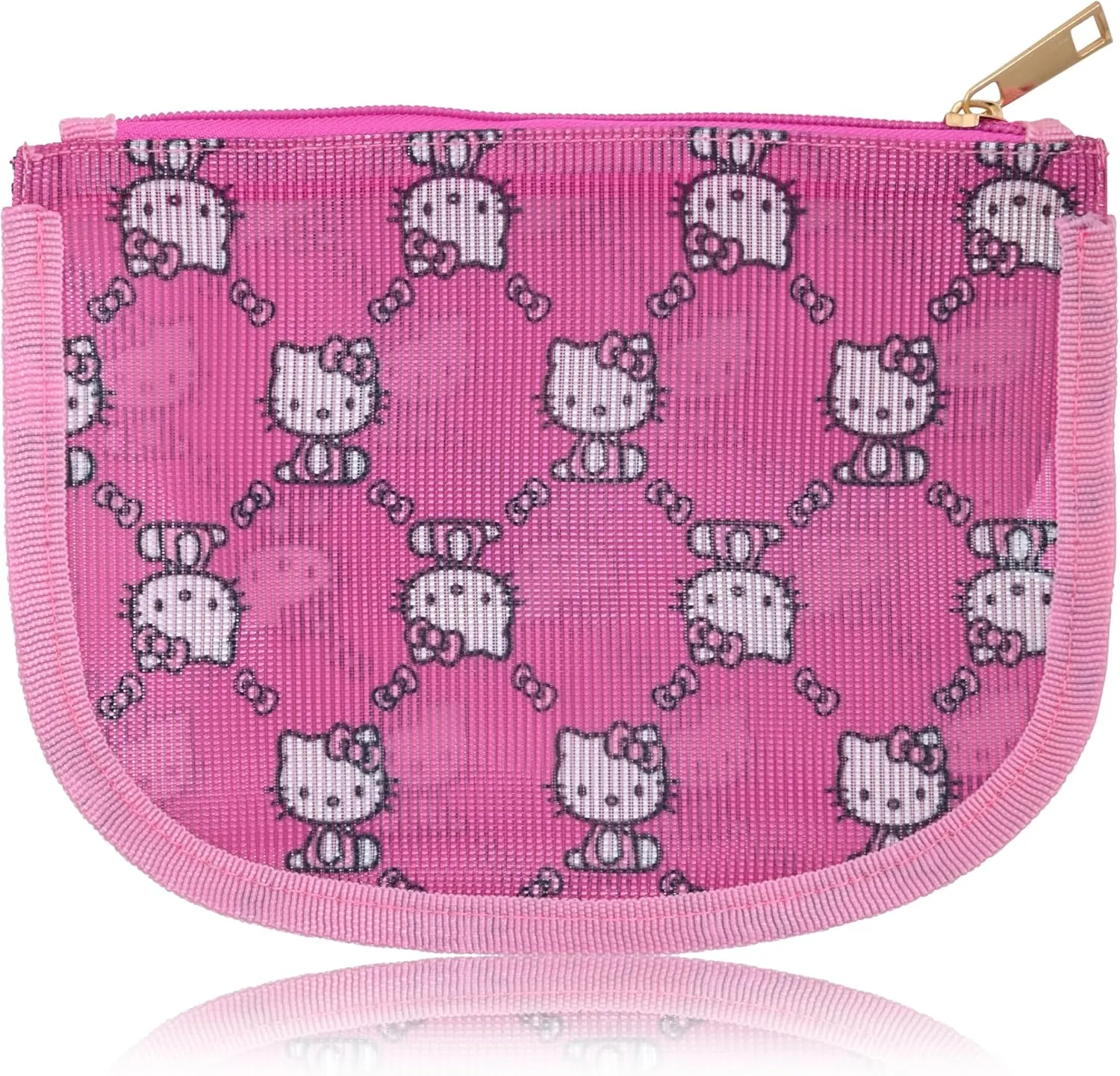 Fast Forward Sanrio Hello Kitty Beach Bag Tote Bag for Women | Mesh Beach Tote Bag Reusable Grocery Bag | Pink Travel Bag Hello Kitty Accessories