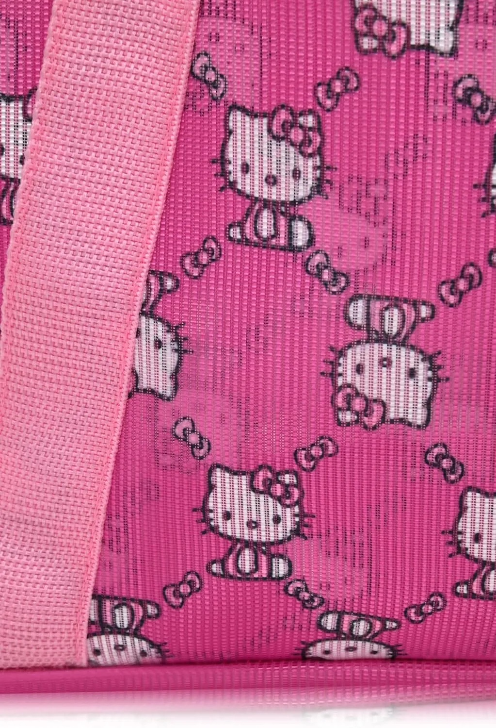 Fast Forward Sanrio Hello Kitty Beach Bag Tote Bag for Women | Mesh Beach Tote Bag Reusable Grocery Bag | Pink Travel Bag Hello Kitty Accessories