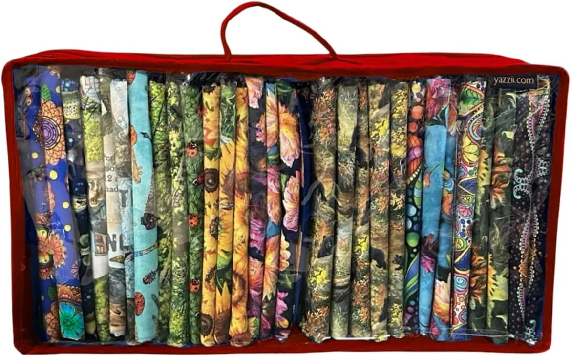 Fat Quarter Portable Tote Bag - Quilting Organizer Red