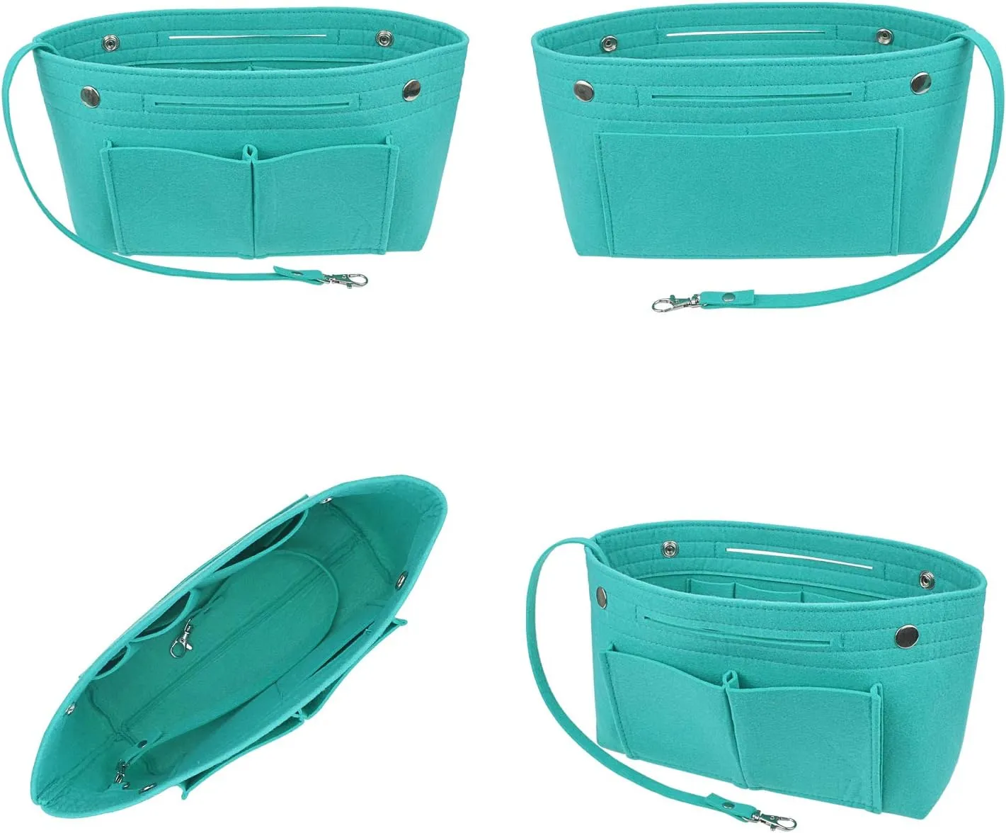 Felt Tote Handbag Purse Organizer Insert Divider Shaper Bag in Bag