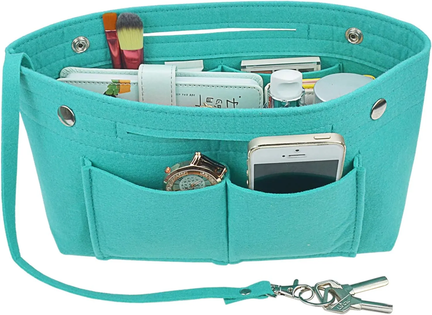 Felt Tote Handbag Purse Organizer Insert Divider Shaper Bag in Bag