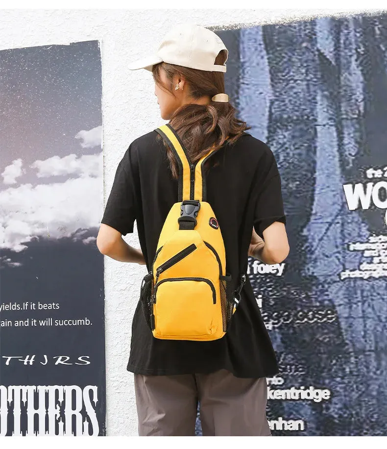 Fengdong women mini backpack small chest bag sling messenger bags female sports bag travel bagpack crossbody bag girl back pack