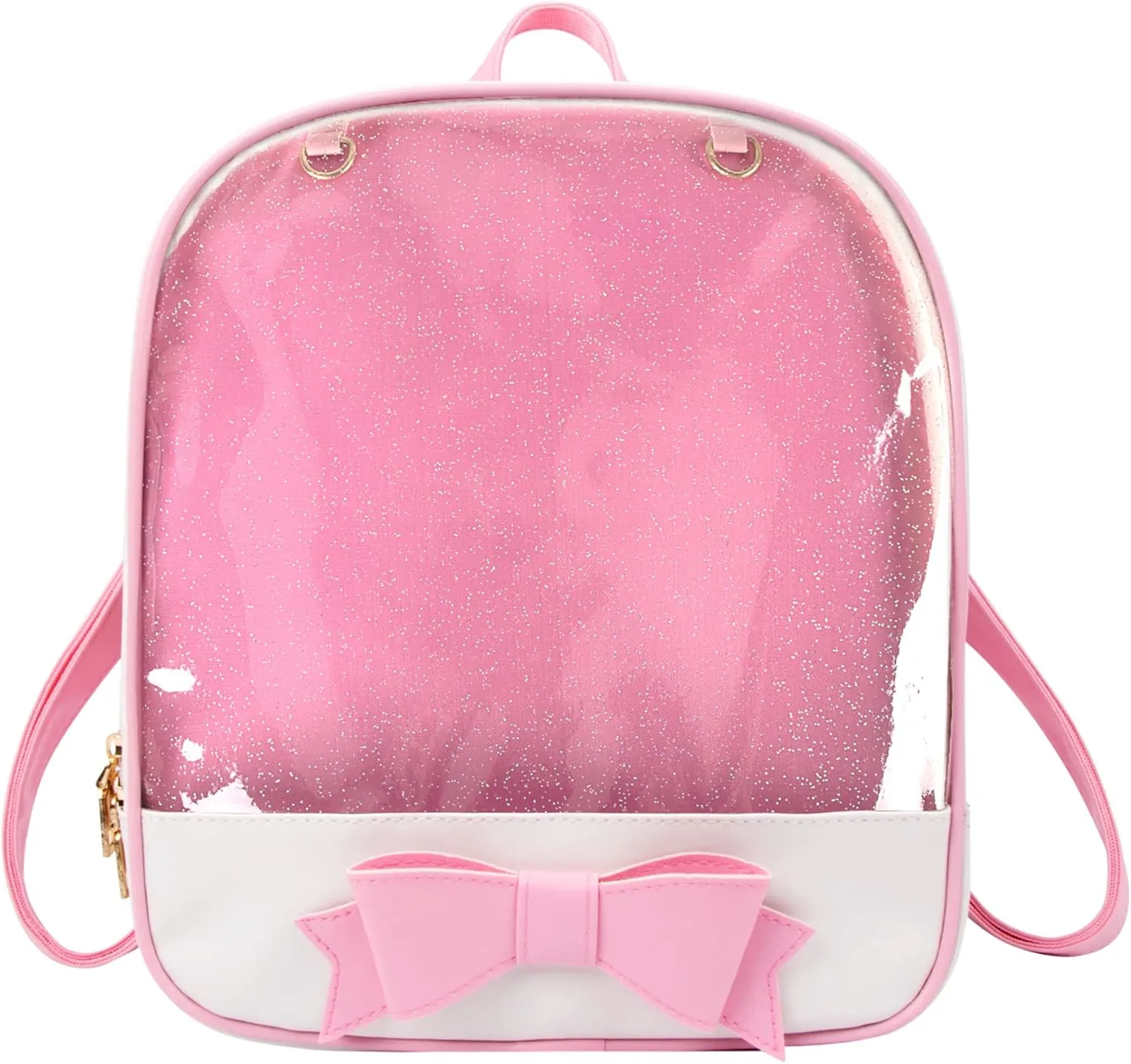 FF1 Candy Leather Bow Backpack Clear Beach Girls Bag Ita Bag