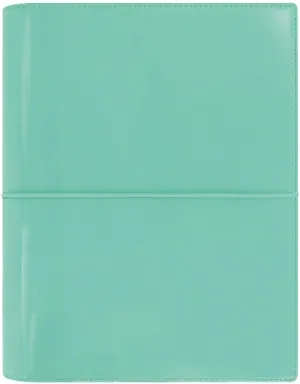 Filofax Domino Patent Organizer, A5 Size, Turquoise - High-Gloss, Contemporary, Six Rings, Week-to-View Calendar Diary, Multilingual, 2025 (C022515-25)
