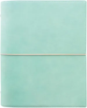 Filofax Domino Soft Organizer, A5 Size, Duck Egg - Smooth, Leather-Look, Grain Effect, Tactile, Six Rings, Week-to-View Calendar Diary, Multilingual, 2025 (C022601-25)