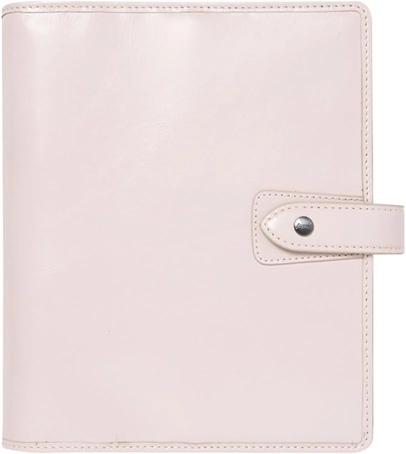 Filofax Malden Organizer, A5 Size, Pink - Tactile, Full-Grain Buffalo Leather, Six Rings, Cotton Cream Week-to-View Calendar Diary, Multilingual, 2025 (C022617-25)