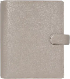 Filofax Norfolk Organizer, A5 Size, Taupe - Soft, Full-Grain Leather, Six Rings, Week-to-View Calendar Diary, Multilingual, 2025 (C022643-25)