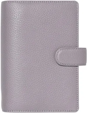 Filofax Norfolk Organizer, Personal Size, Lavender - Soft, Full-Grain Leather, Six Rings, Week-to-View Calendar Diary, Multilingual, 2025 (C022639-25)