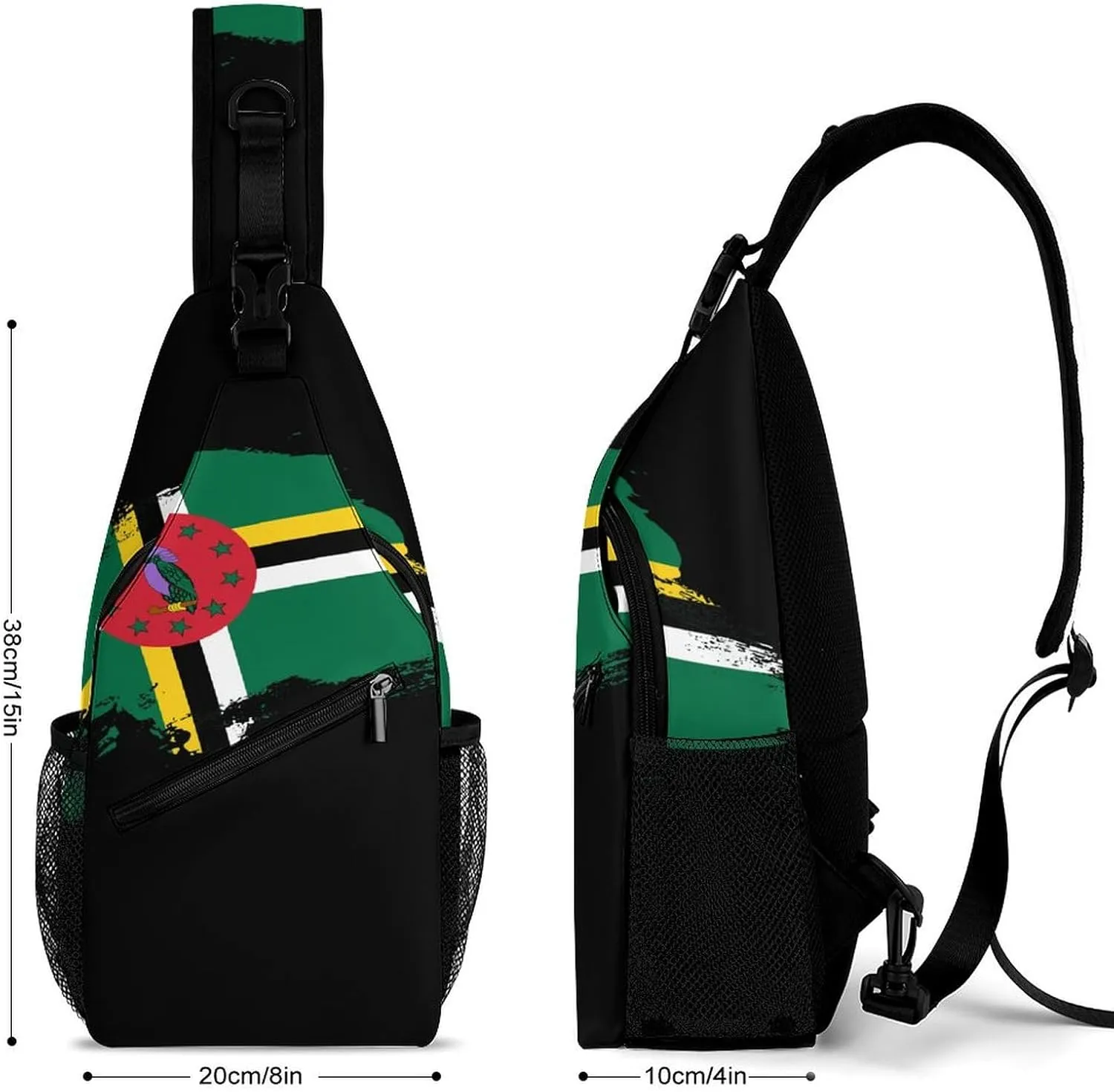 Finland Flag Brush Stroke Sling Bag Crossbody Chest Bag Shoulder Bag For Travel Hiking Cycling Camping