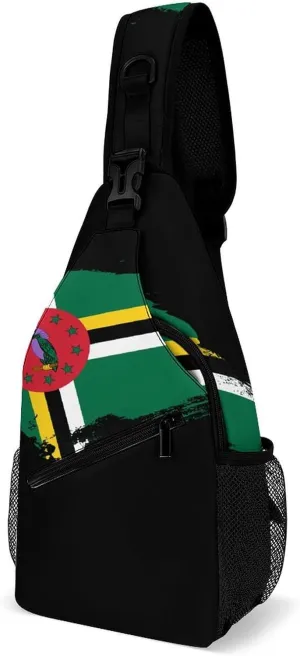 Finland Flag Brush Stroke Sling Bag Crossbody Chest Bag Shoulder Bag For Travel Hiking Cycling Camping
