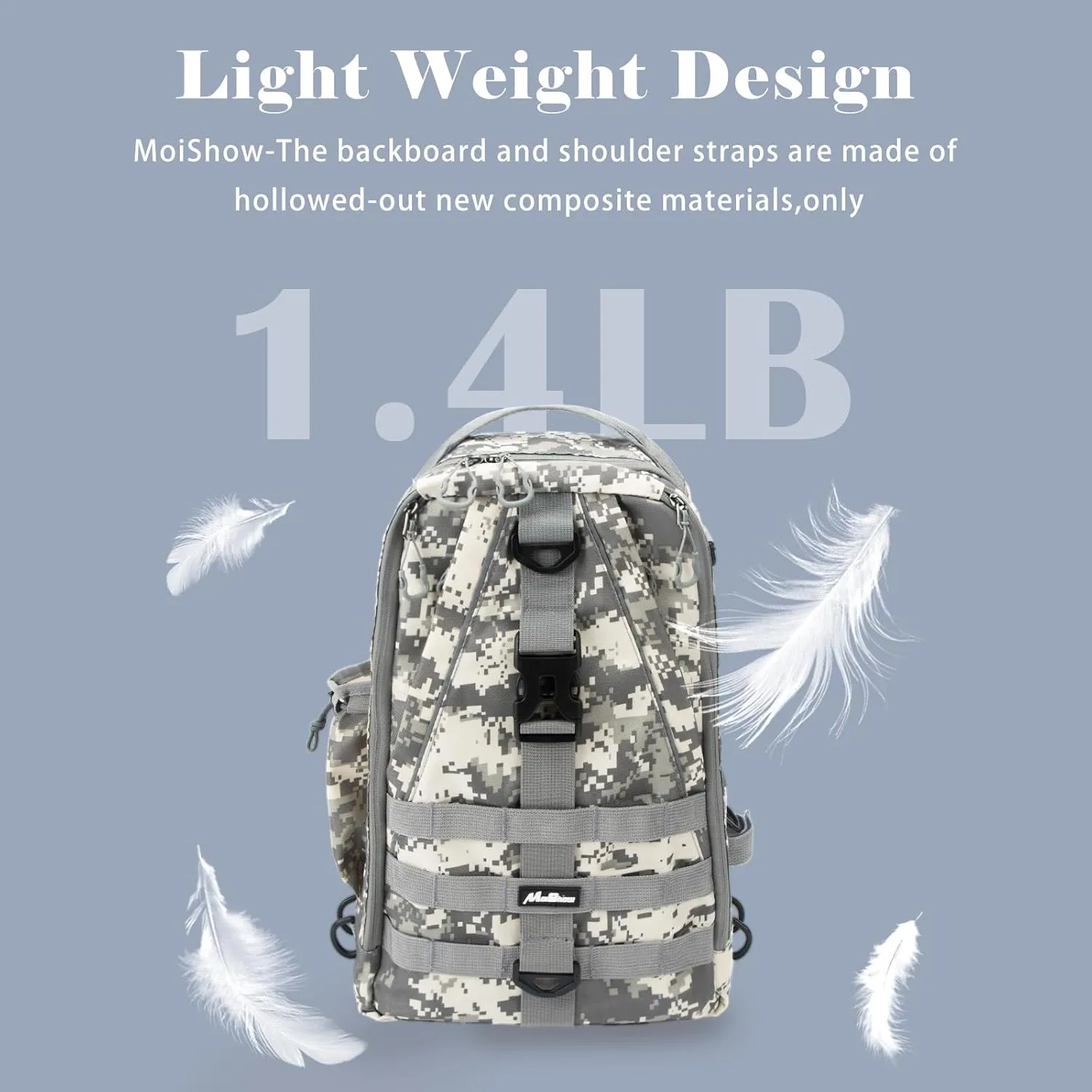 Fishing Backpack with Rod Holder and Tackle Box