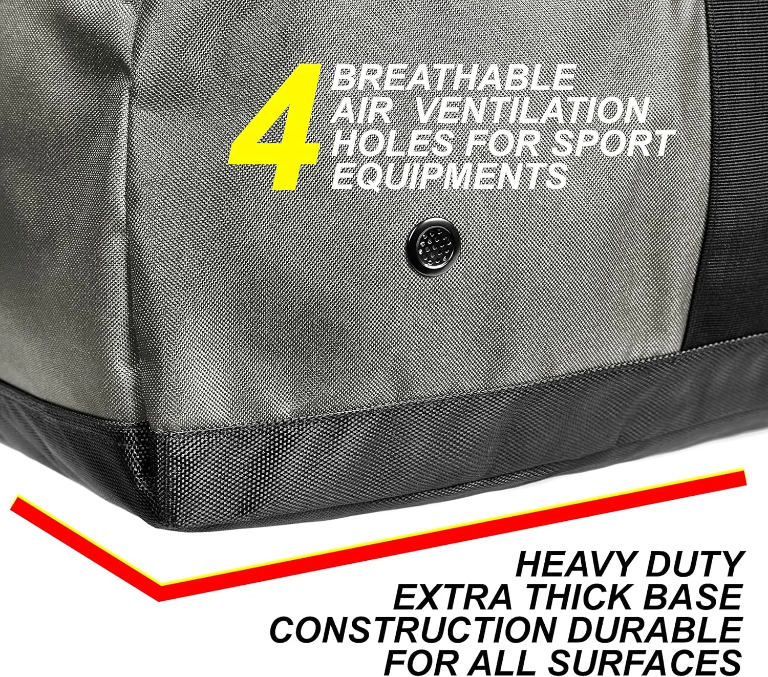 Fitdom 132L 36" Heavy Duty Extra Large Sports Gym Equipment Travel Duffel Bag W/Adjustable Shoulder & Compression Straps. Perfect for Soccer Baseball Basketball Hockey Football Team Coaches & More