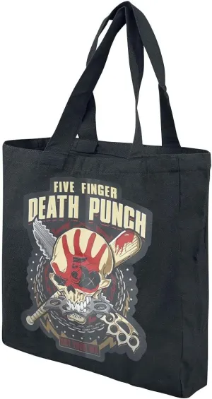 Five Finger Death Punch Heavyweight Canvas Shooper Made from Fairtrade Recycled Material, Multi-Coloured
