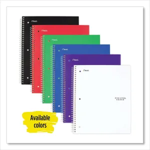 Five Star® Wirebound Notebook with Two Pockets, 1-Subject, Wide/Legal Rule, Randomly Assorted Cover Color, (100) 10.5 x 8 Sheets