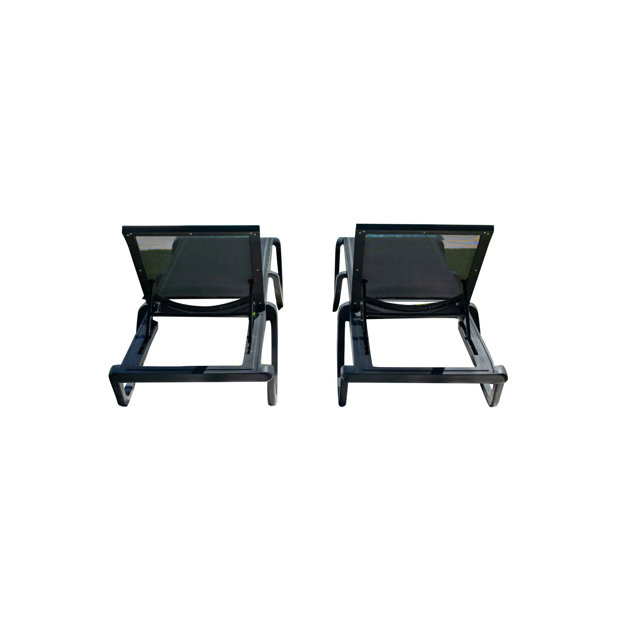 Florence Set of 2 Chaise Lounger - Anthracite - Anthracite Sling