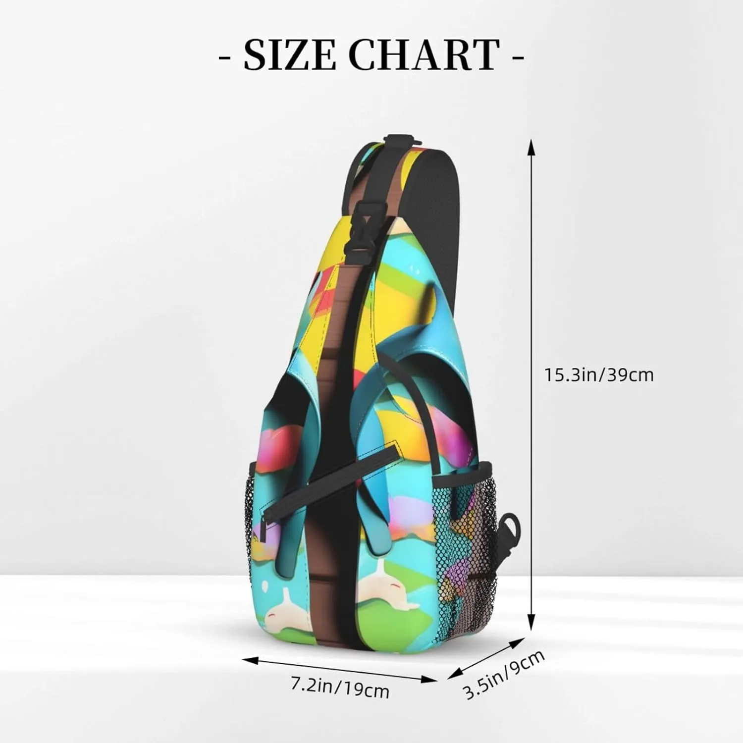 Flower Diamond Painting Unisex Crossbody Backpack Travel Hiking Casual Chest Bags Lightweight Fashion