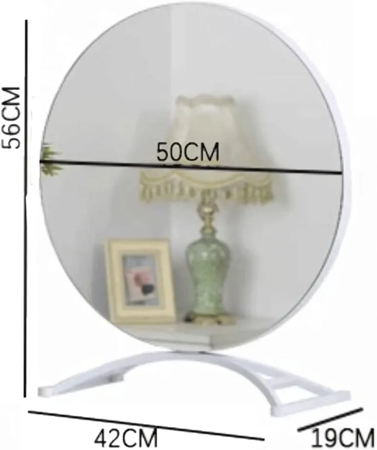 FMURY Makeup Mirrors Desktop Desktop Large Dressing Mirrors Dormitory Student Beauty Girl Mirrors(50cm)