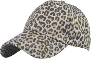Foetest Adjustable Baseball Cap Leopard Print Hat Cotton Sunhat Headwear Outdoor Sports Cap