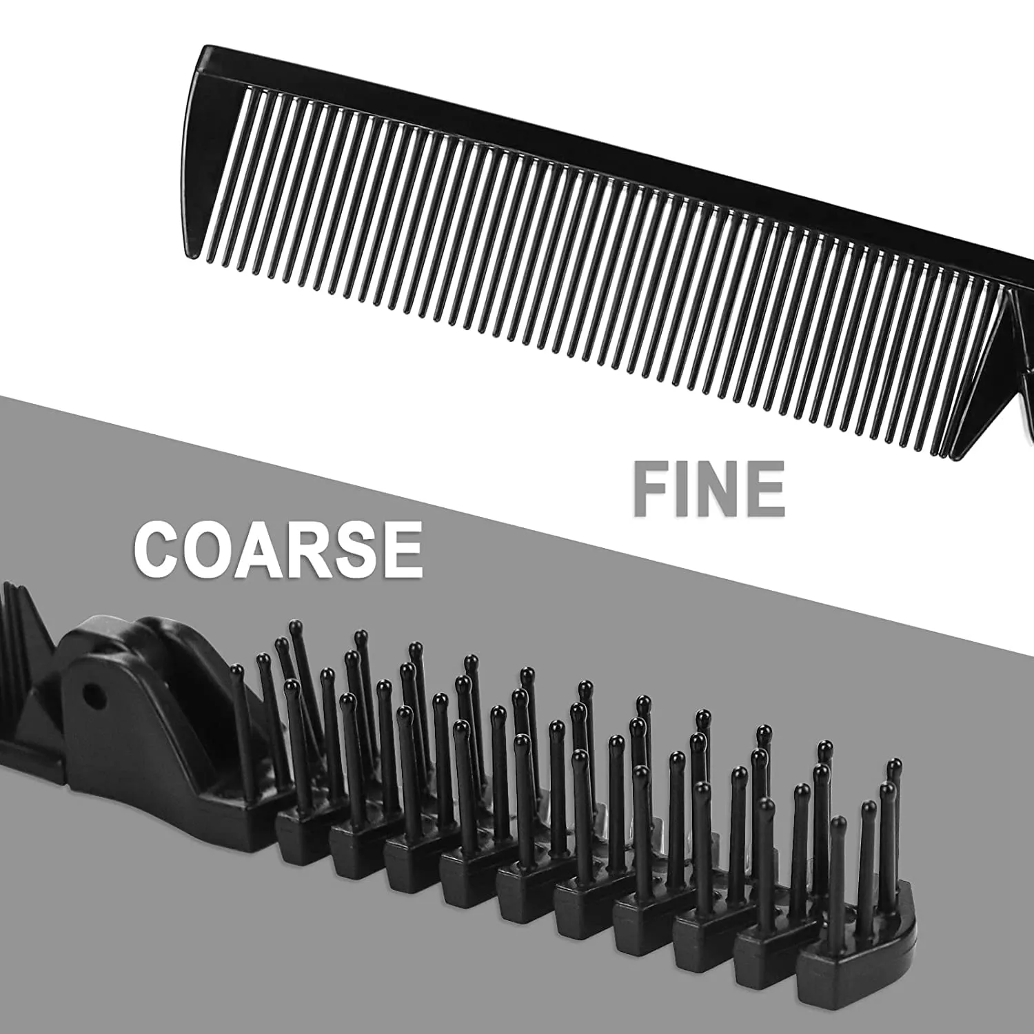 Foldable Combs in Bulk Individually Wrapped, Travel Pocket Hair Comb, Folding Hair Brush Double Headed, Brush Comb Styling Tool for Men Women Combs, Black (One Size, 100, Count)