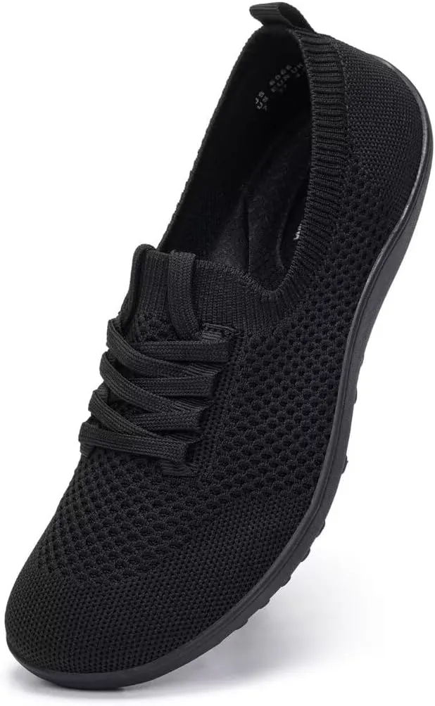Frank Mully Womens Walking Shoes Wide Toe Box Barefoot Shoes Knitted Fashion Sneaker with Arch Support