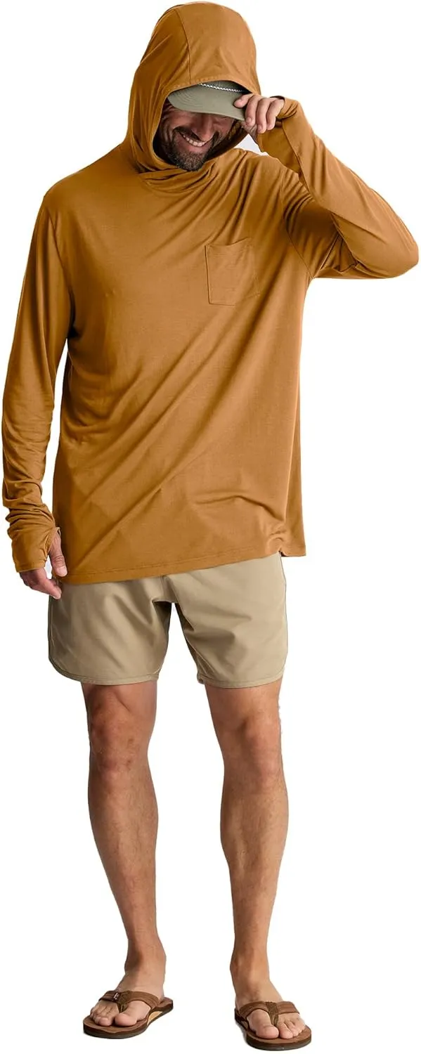 Free Fly Men's Lightweight Hoodie - UPF 20  Sun Protection Moisture Wicking, Breathable Bamboo Viscose Outdoor Shirt for Men