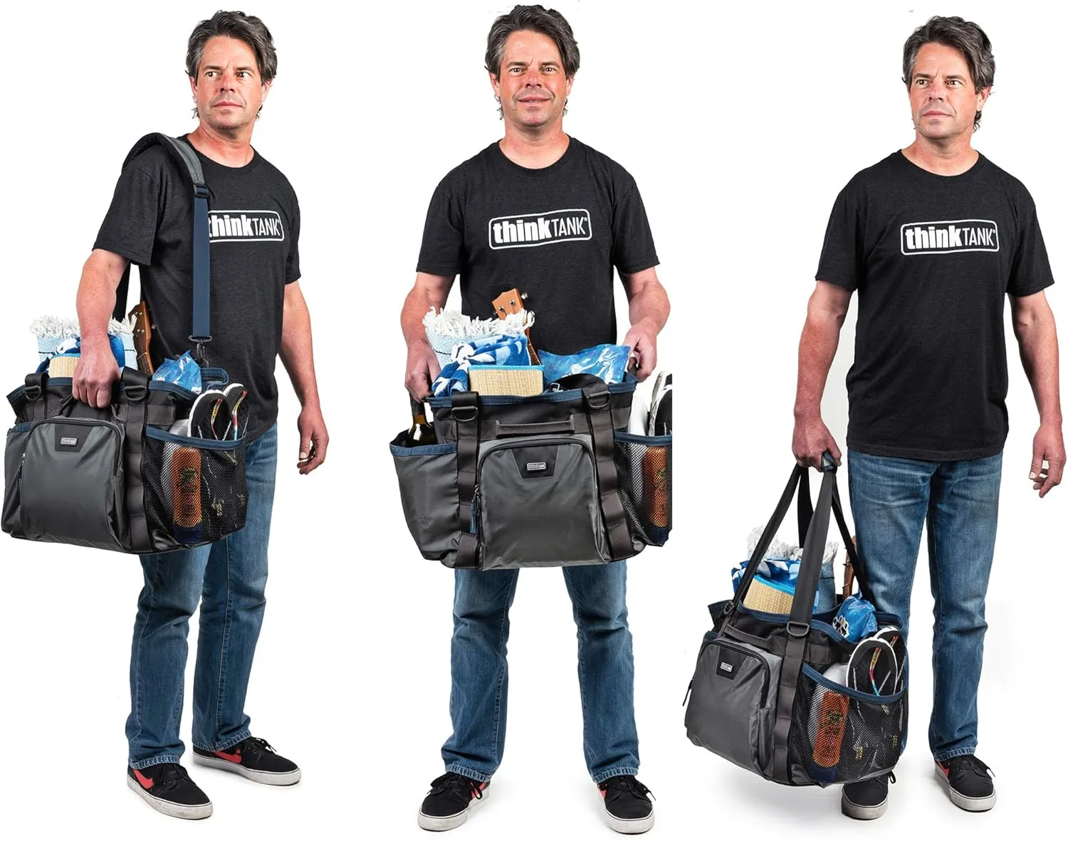 Freeway Longhaul 50 Carryall Duffel - Grey with Navy Blue