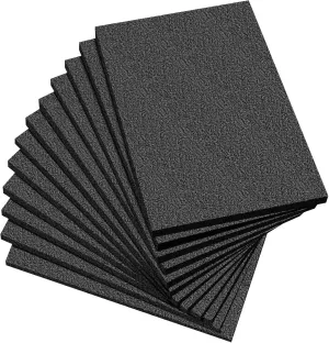Frienda 12 Pcs 12" x 8" x 0.5" Polyethylene Foam Sheet Thick Firm Black Foam Padding PE Packing Pieces Inserts for Cases Craft Shipping Moving
