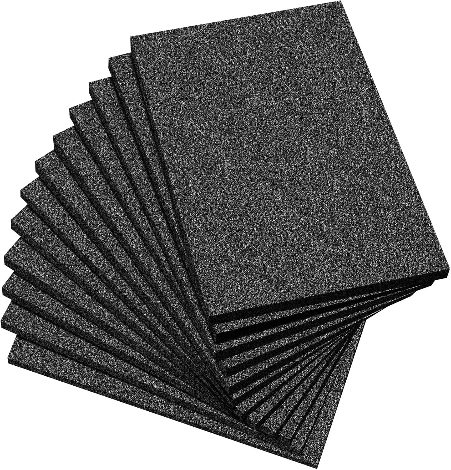 Frienda 12 Pcs 12" x 8" x 0.5" Polyethylene Foam Sheet Thick Firm Black Foam Padding PE Packing Pieces Inserts for Cases Craft Shipping Moving