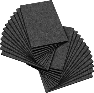 Frienda 24 Pcs 12" x 8" x 0.5" Polyethylene Foam Sheet Thick Firm Black Foam Padding PE Packing Pieces Inserts for Cases Craft Shipping Moving