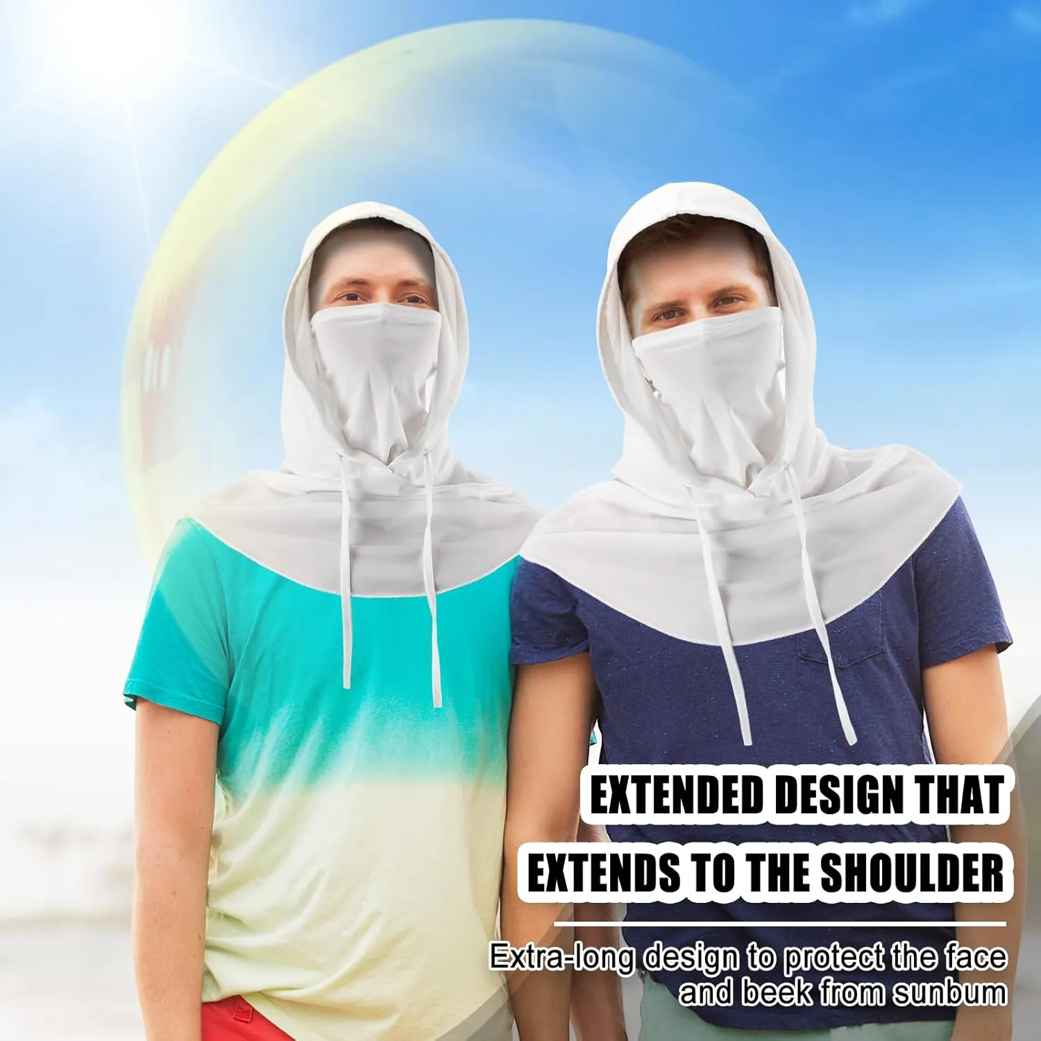 Frienda Summer Balaclava Ski Mask UV Protection Hood Breathable Full Head Mask Face Cover for Men Women Motorcycle Fishing