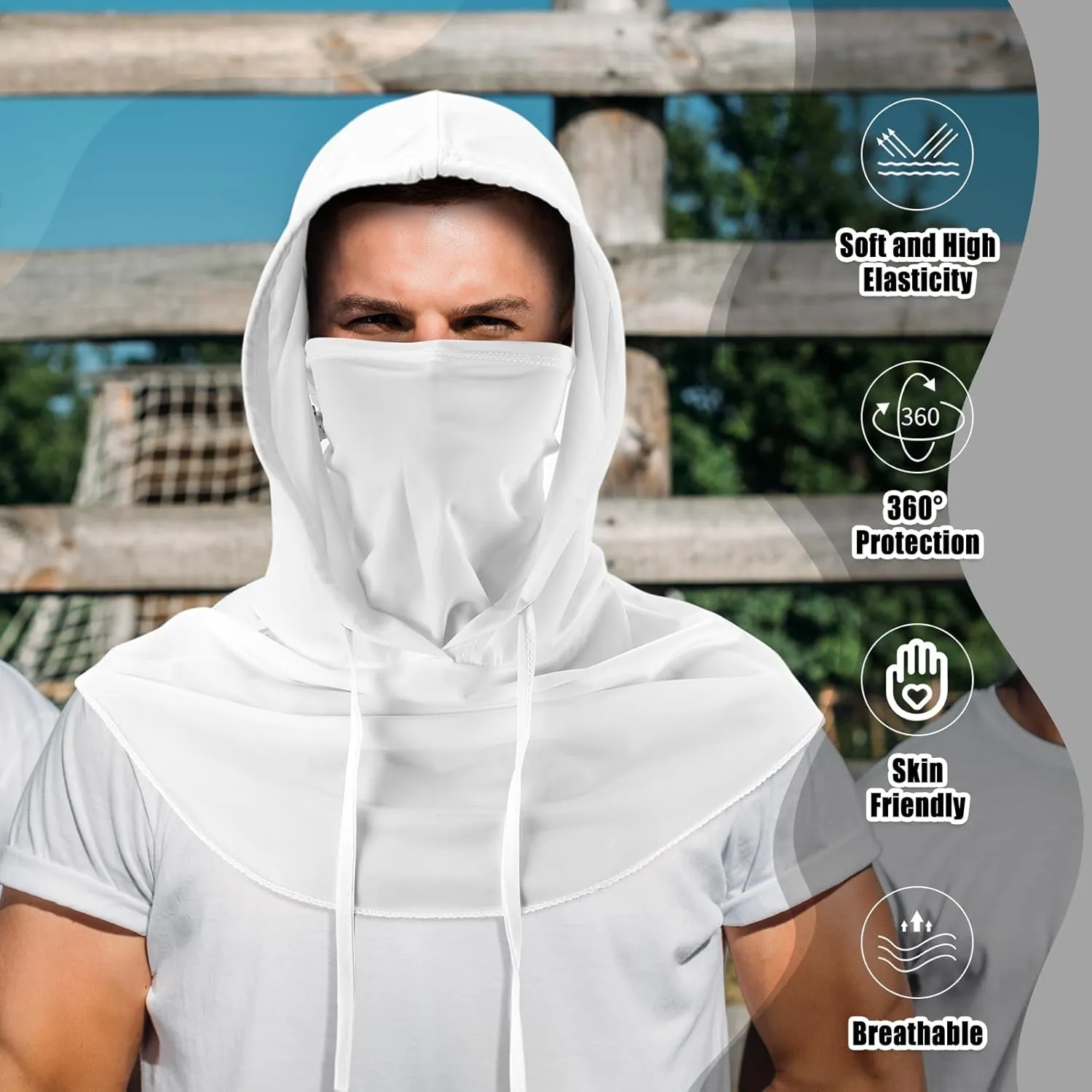 Frienda Summer Balaclava Ski Mask UV Protection Hood Breathable Full Head Mask Face Cover for Men Women Motorcycle Fishing