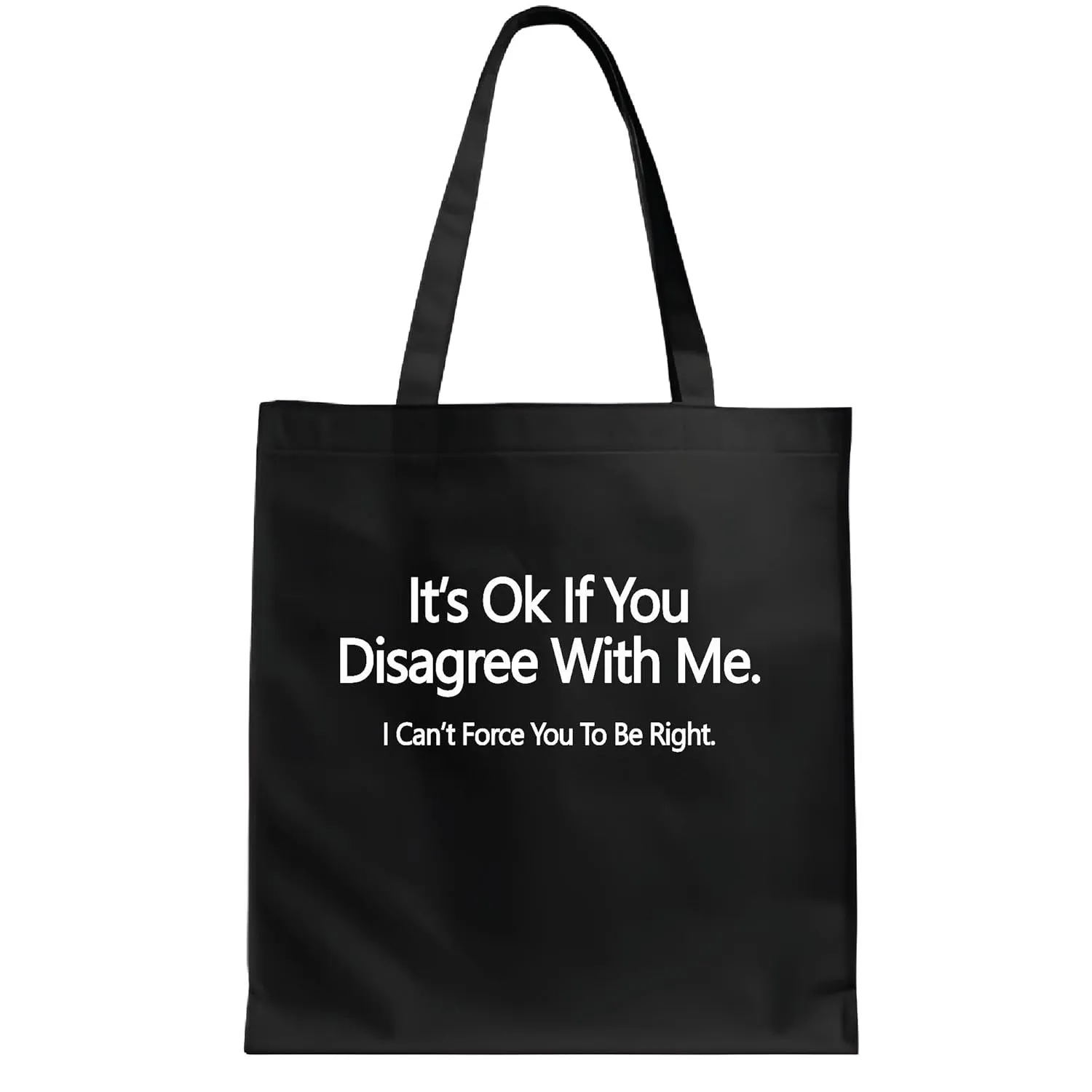 Fun Gift Tote Bag for Those Who Dare to Disagree Novelty Humour Navy Black Multicolor Canvas Tote Bag