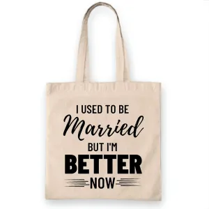 Funny Divorce Break Up Gift For Divorced Women Men Single Now Divorce Party White Multicolor Canvas Tote Bag