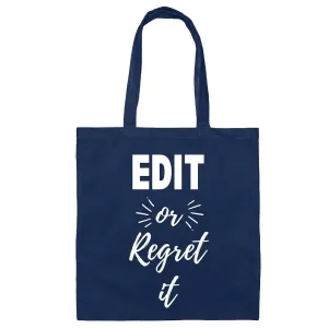 Funny Editor Gift English Teacher Reader Writer Funny Grammar Gift Navy Black Multicolor Canvas Tote Bag